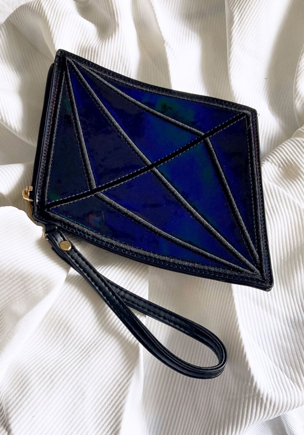 Spacige Hologram Clutch Handtasche Goth Kunstleder bratz PVC Technoelfe Technobarbie