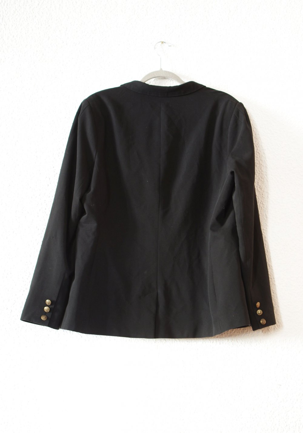 Lässiger oversized Blazer Gr. M-XL Business Jacke Stoff schwarz edel