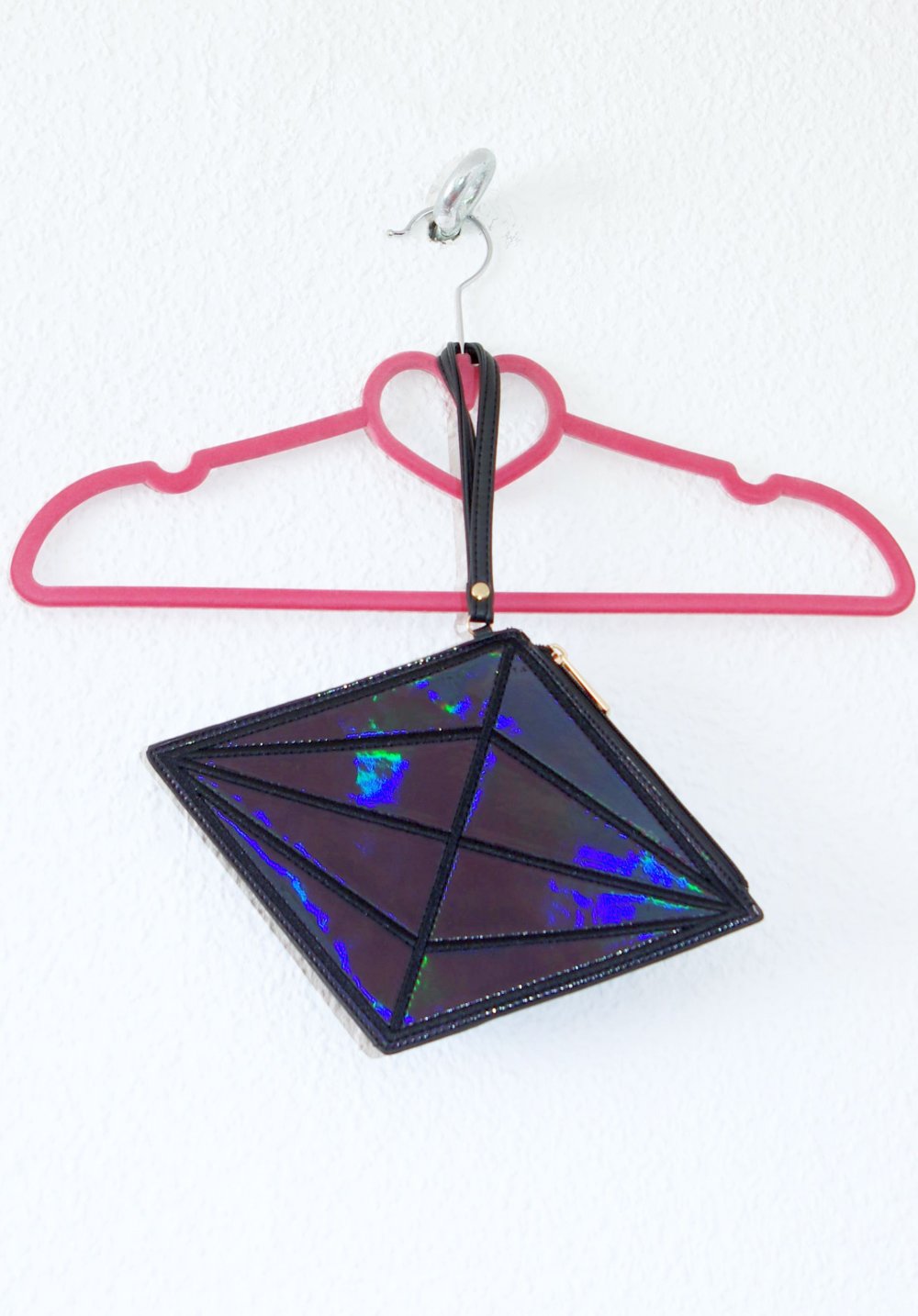 Spacige Hologram Clutch Handtasche Goth Kunstleder bratz PVC Technoelfe Technobarbie