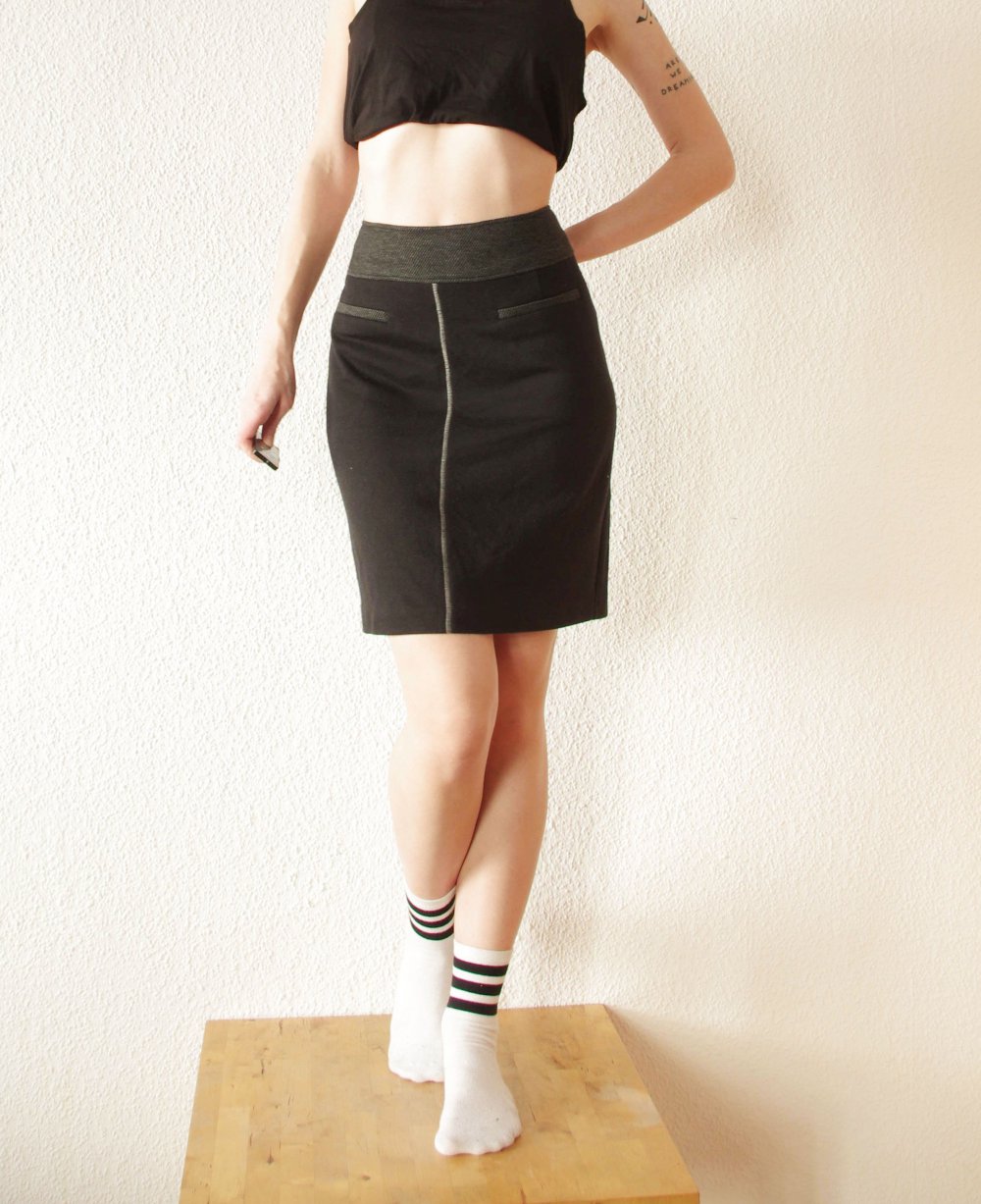 Schöner schwarz grauer Betty Barclay Pencilskirt Gr. 44 46 L XL Bleistiftrock