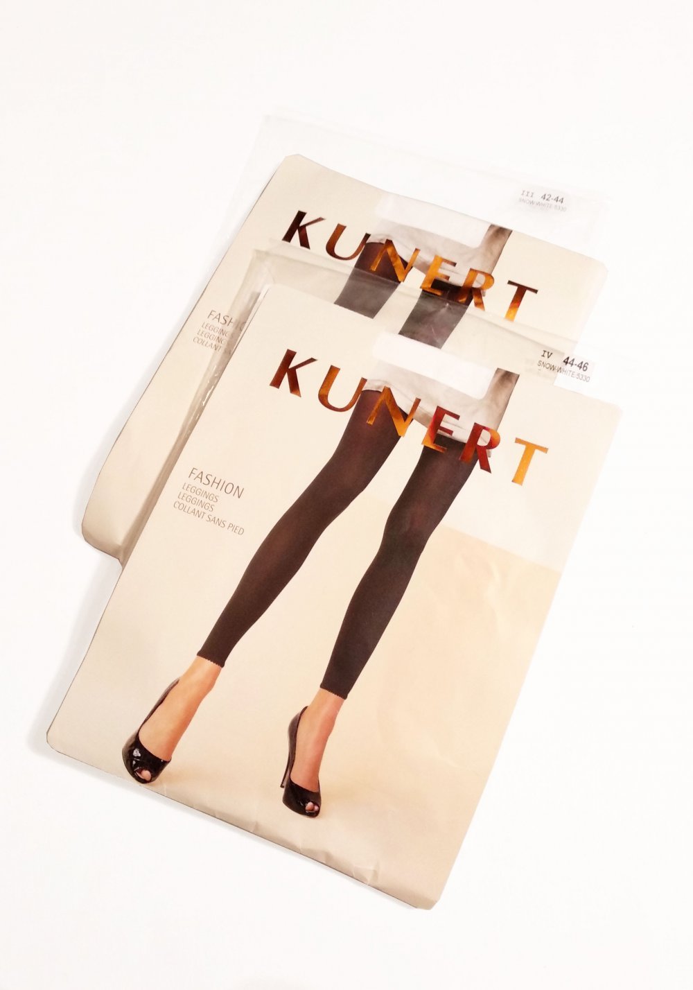 Set 2 Paar weiße Kunert Leggings matt Strumpfhosen Spitze blickdicht neu OVP 