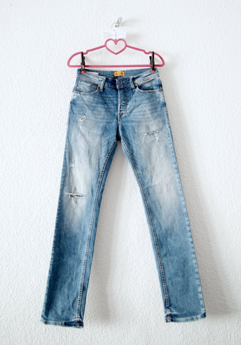Oversized Exfreund-Jeans Gr. 28/32 S M ripped destroyed Technobarbie Festival Grunge