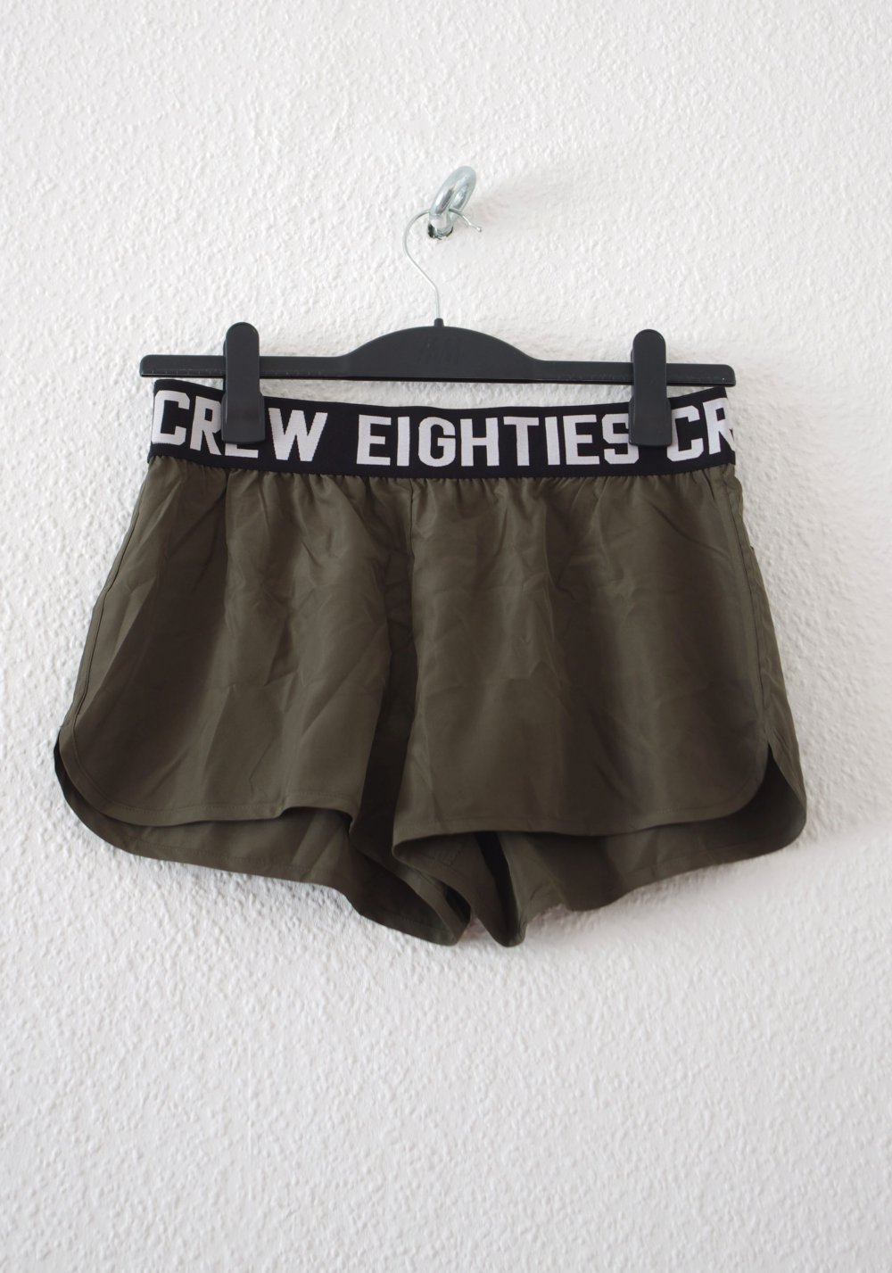Retro Shorts Gr. M 38 khaki Trackpants running shorts y2k Hotpants Technobarbie
