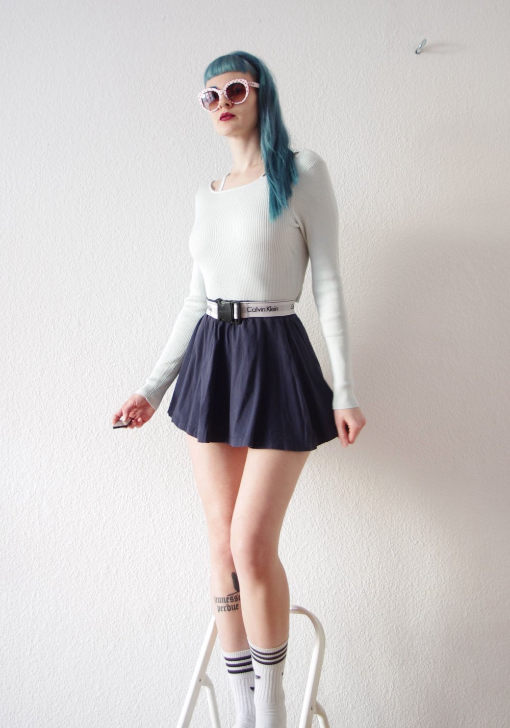 Kurzer highwaist Skaterrock Gr. XS S M organic Minirock Festival y2k 90er