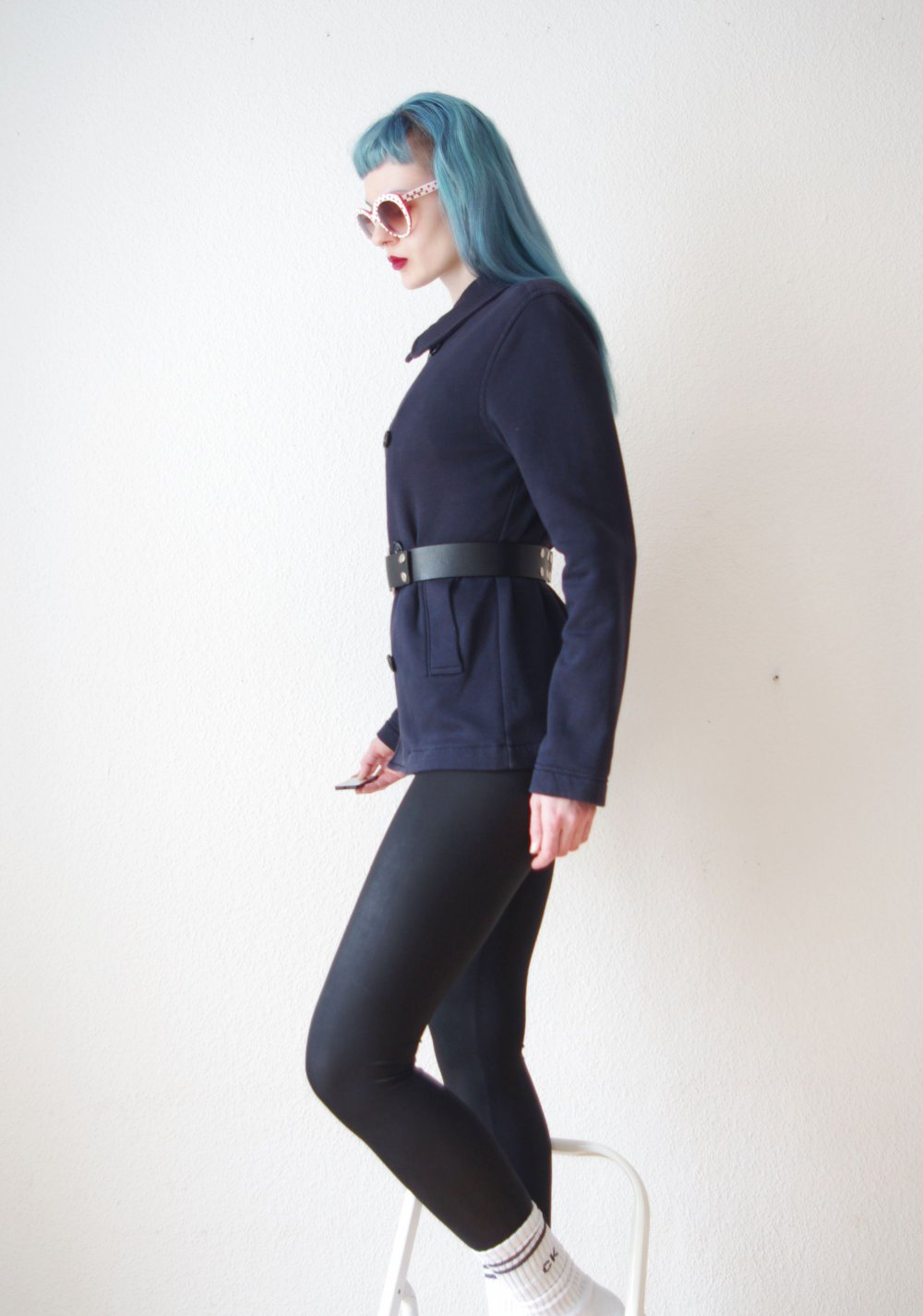 Ausgefallene Pinup retro Jacke Gr. M Military Techno queer sportlich