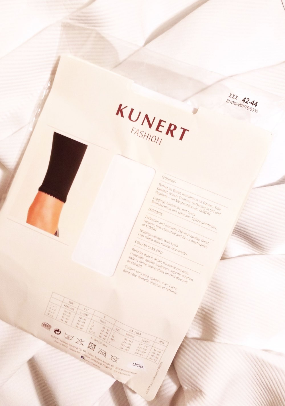 Set 2 Paar weiße Kunert Leggings matt Strumpfhosen Spitze blickdicht neu OVP 