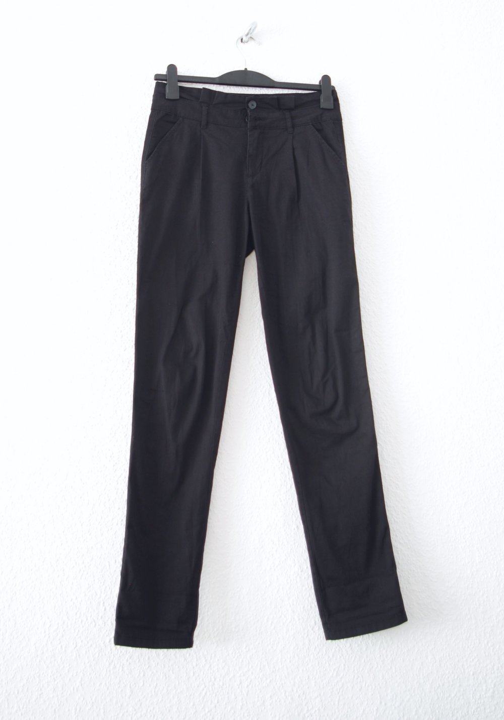 Schwarze VILA Chino Hose Gr. S 36 38 Bundfalte Business