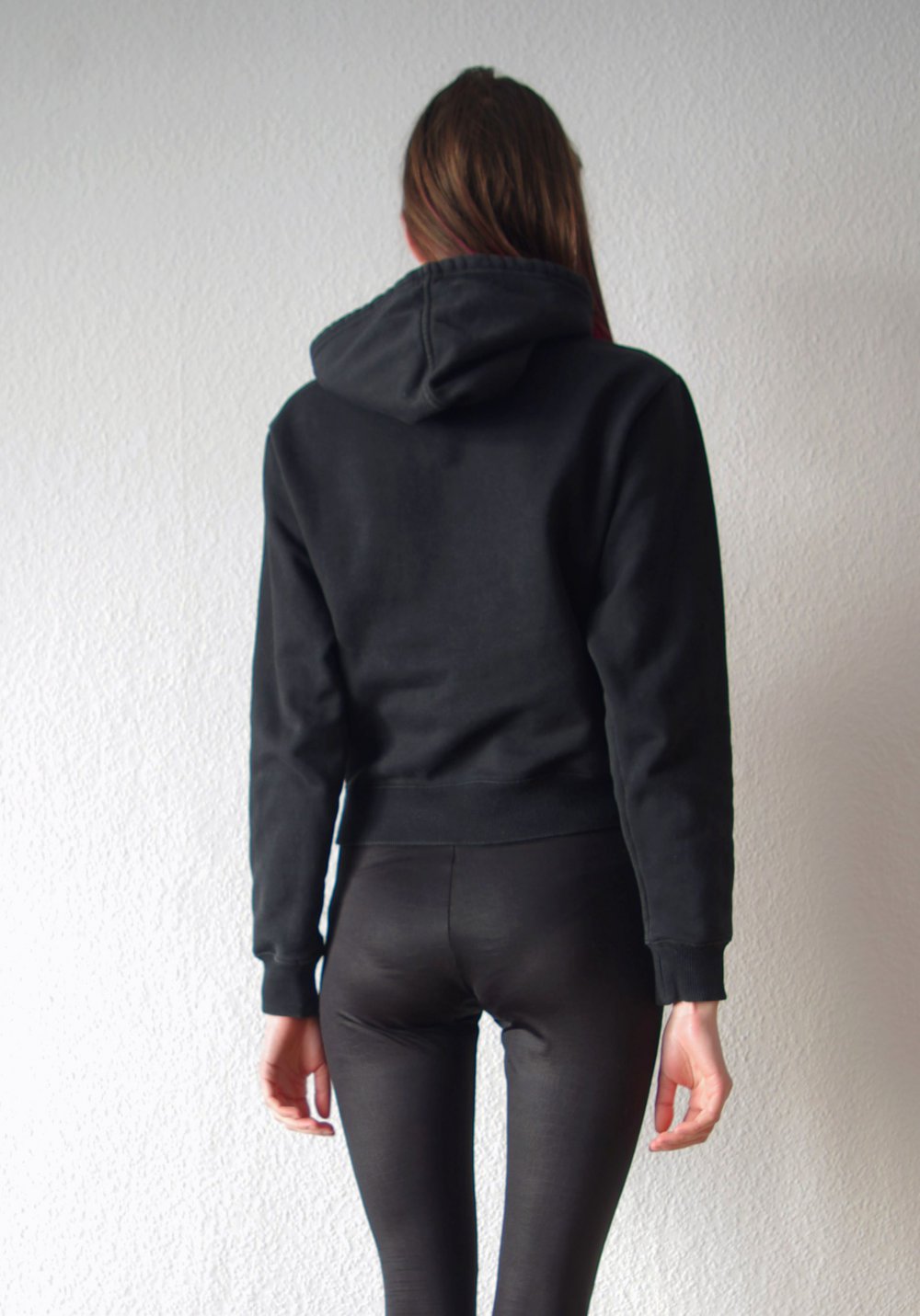 Emily The Strange Print Hoodie Gr. XS S Gothic Technoelfe Festival y2k Sweatshirt Crop