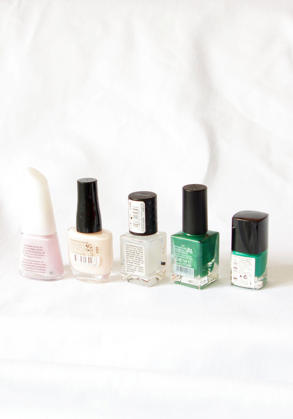 5er Set Nagellacke Nagelhärter NEU Manhattan Astor Douglas p2 Trend It Up rosa nude grün 