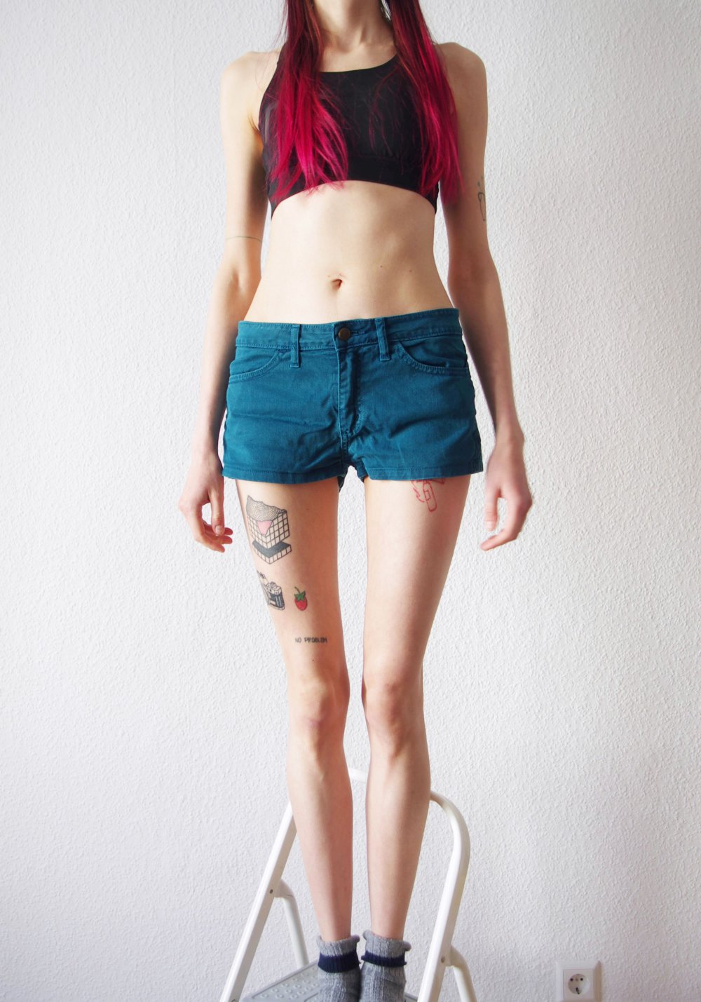 Petrolfarbene American Apparel Shorts Gr. 36 38 Technoelfe Festival y2k 90er Hot Pants