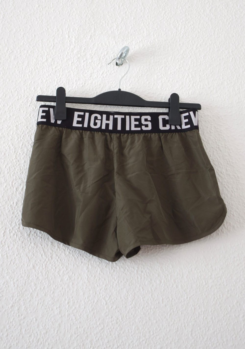 Retro Shorts Gr. M 38 khaki Trackpants running shorts y2k Hotpants Technobarbie