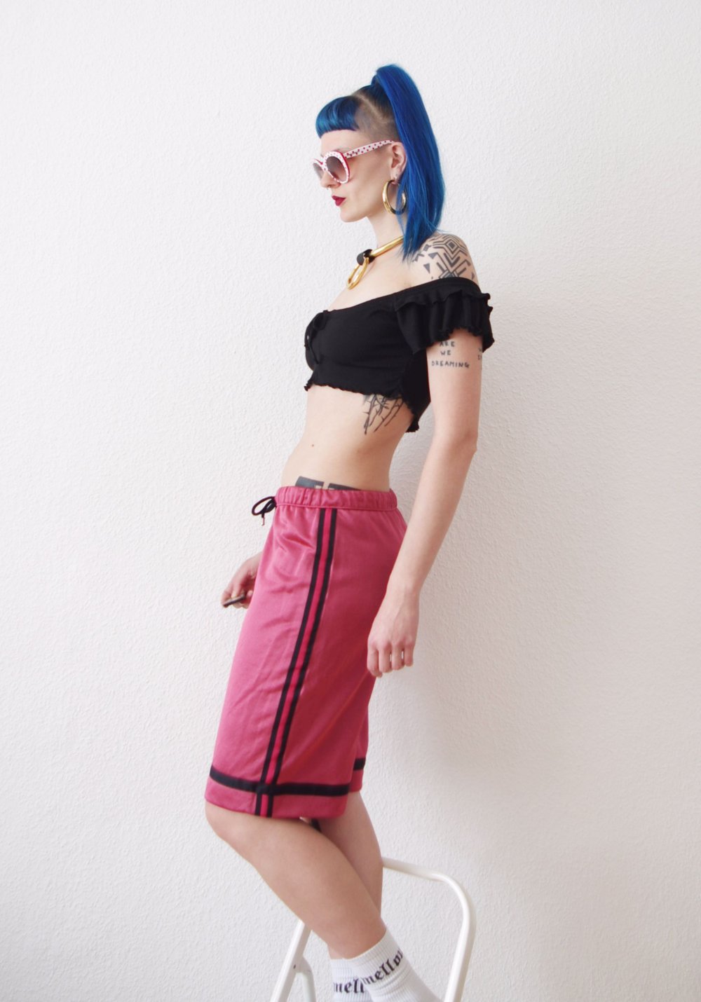 Shiny Culotte Shorts (NP 100€) Gr. M 38 Trackpants Storm & Marie Techno Festival y2k 90er bratz