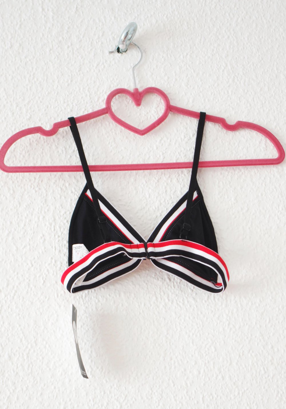 Boohoo Track Bralet Crop Top Gr. S 34 36 Rave Streifen Technobarbie Festival y2k