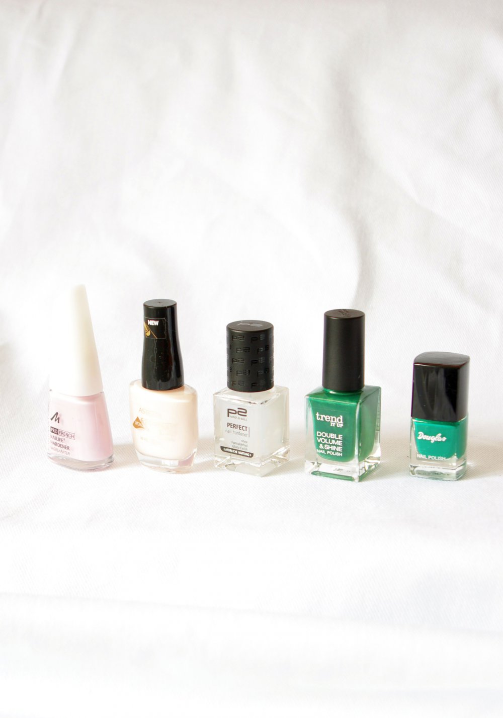 5er Set Nagellacke Nagelhärter NEU Manhattan Astor Douglas p2 Trend It Up rosa nude grün 