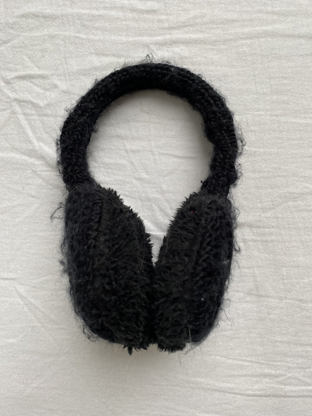 Schwarze Strick Ohrenschützer