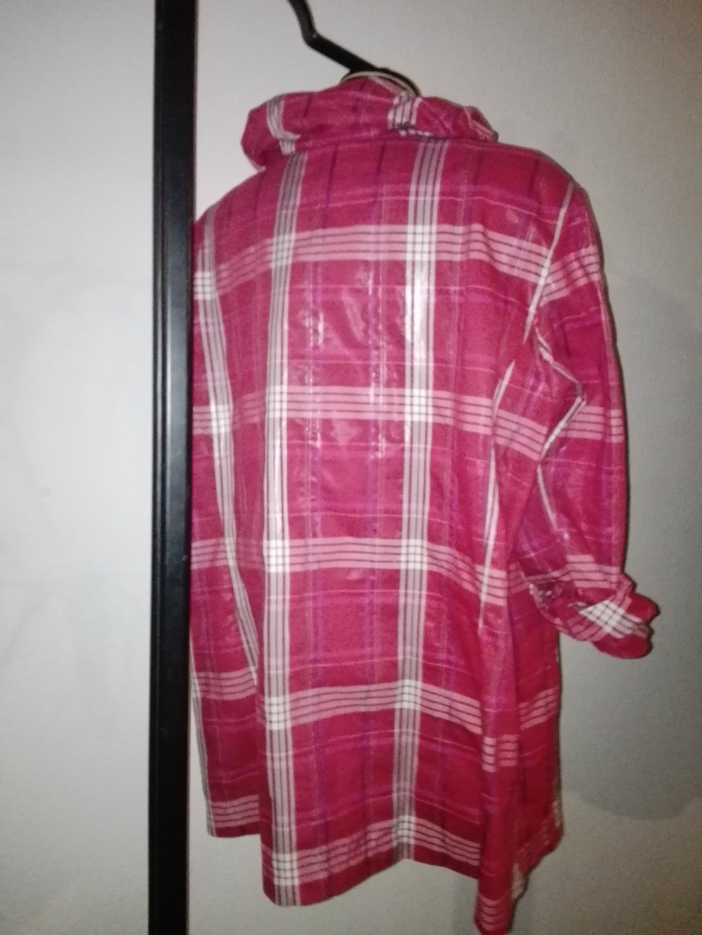 Neu Damen Ulla Popken Blusenjacke 50/52 Rot/Erdbeer kariert