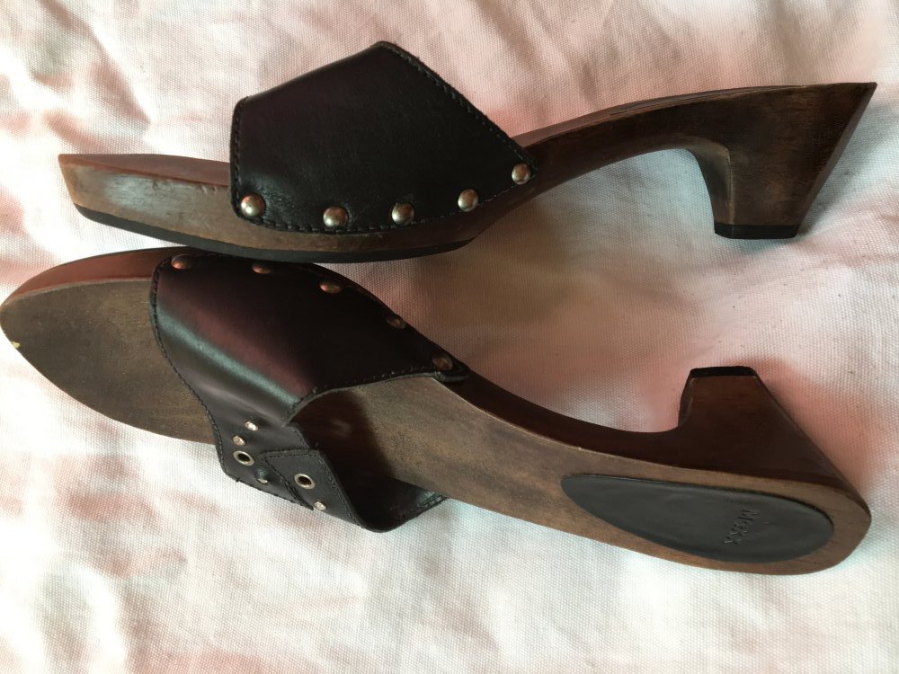 Sandalen / Pantolette aus Holz von mexx, 39/40