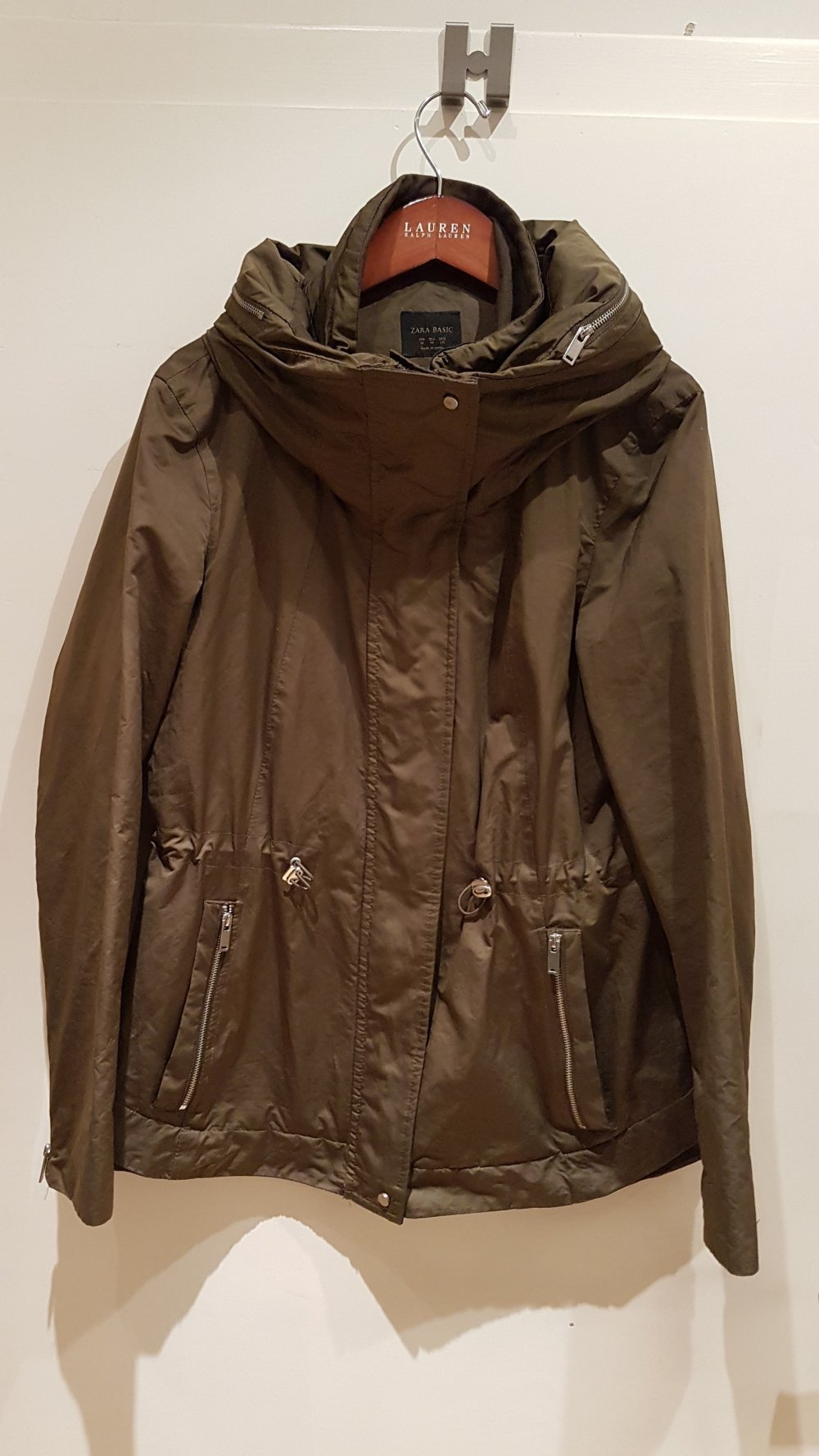 ZARA Übergangsjacke, grün, olive, Gr. M