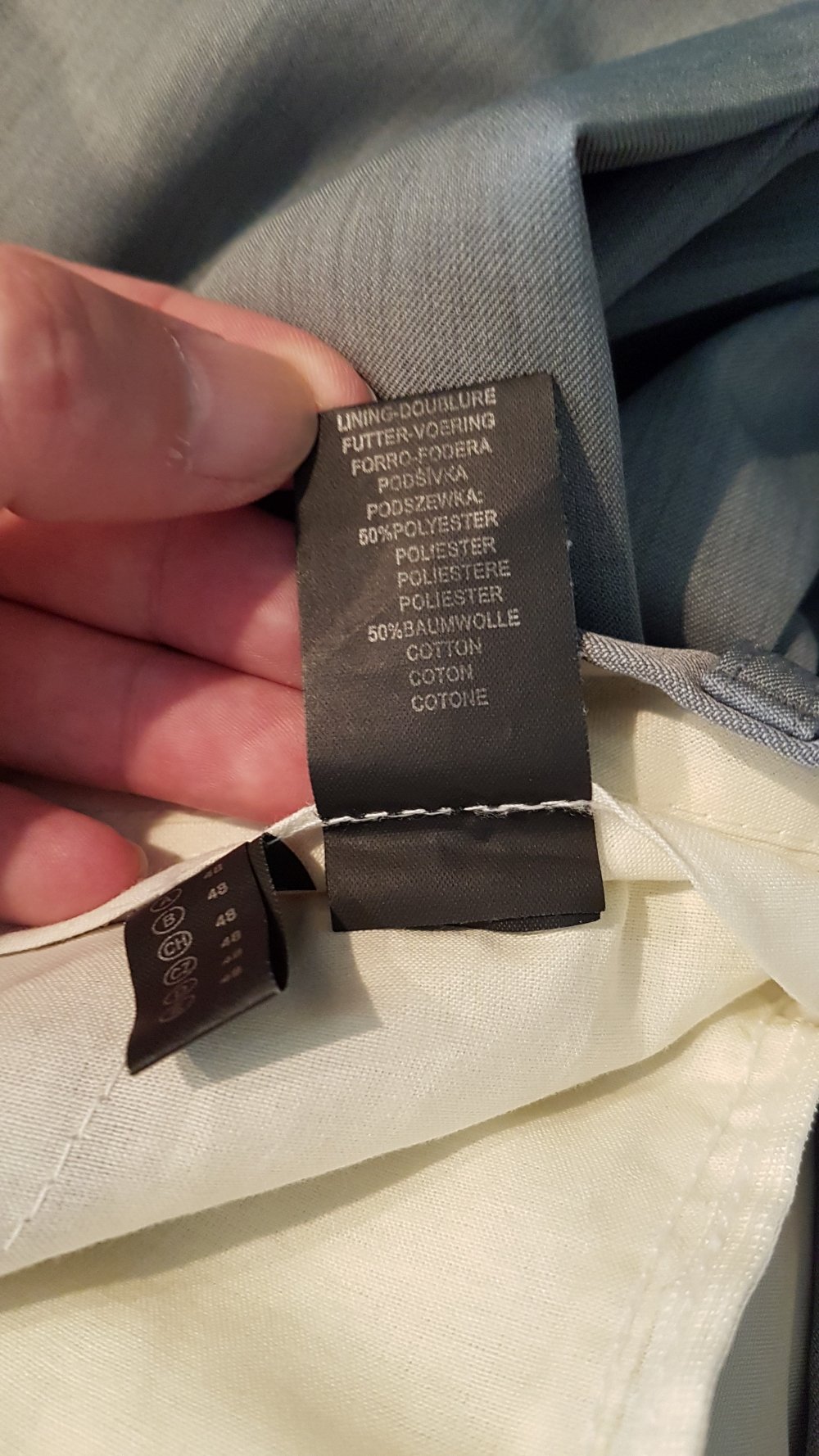 Woolmark Anzughose Hose grau Gr 48