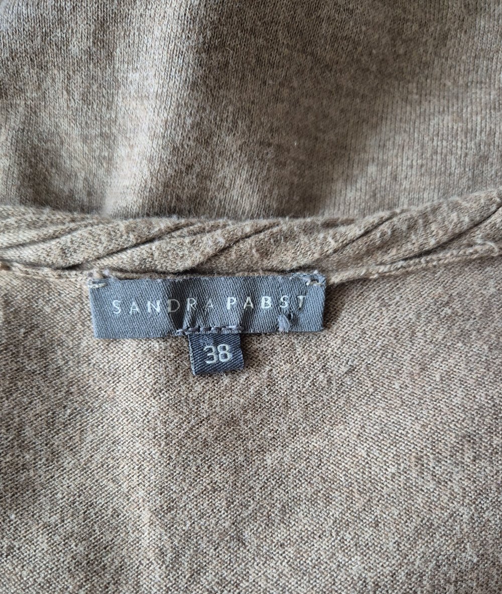 Sandra Pabst T-Shirt beige Gr 38 mir Kaschmir