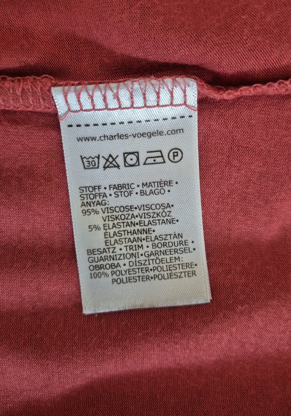 Charles Vögele T-Shirt rosa pink Spitze Gr L