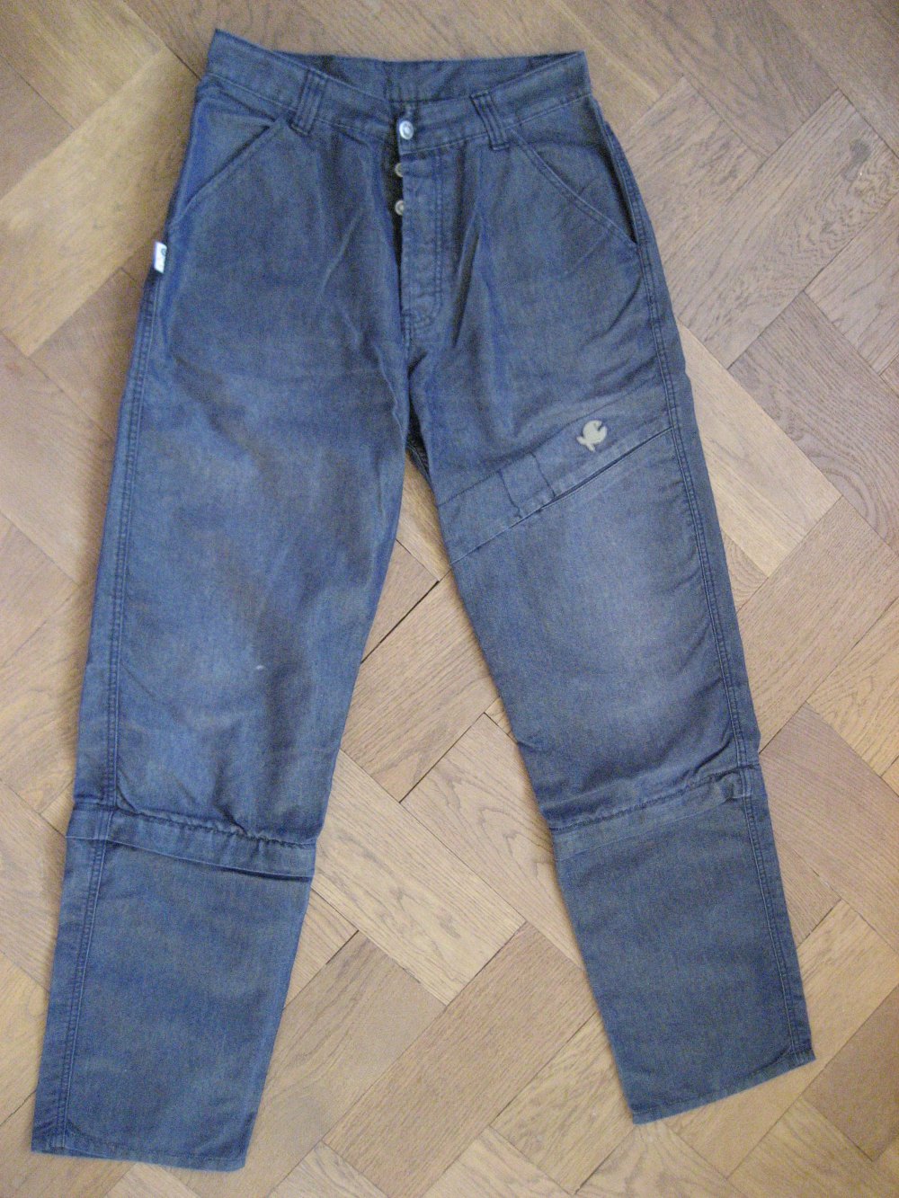 IQ Zip-off Jeans, blau grün, Gr. M