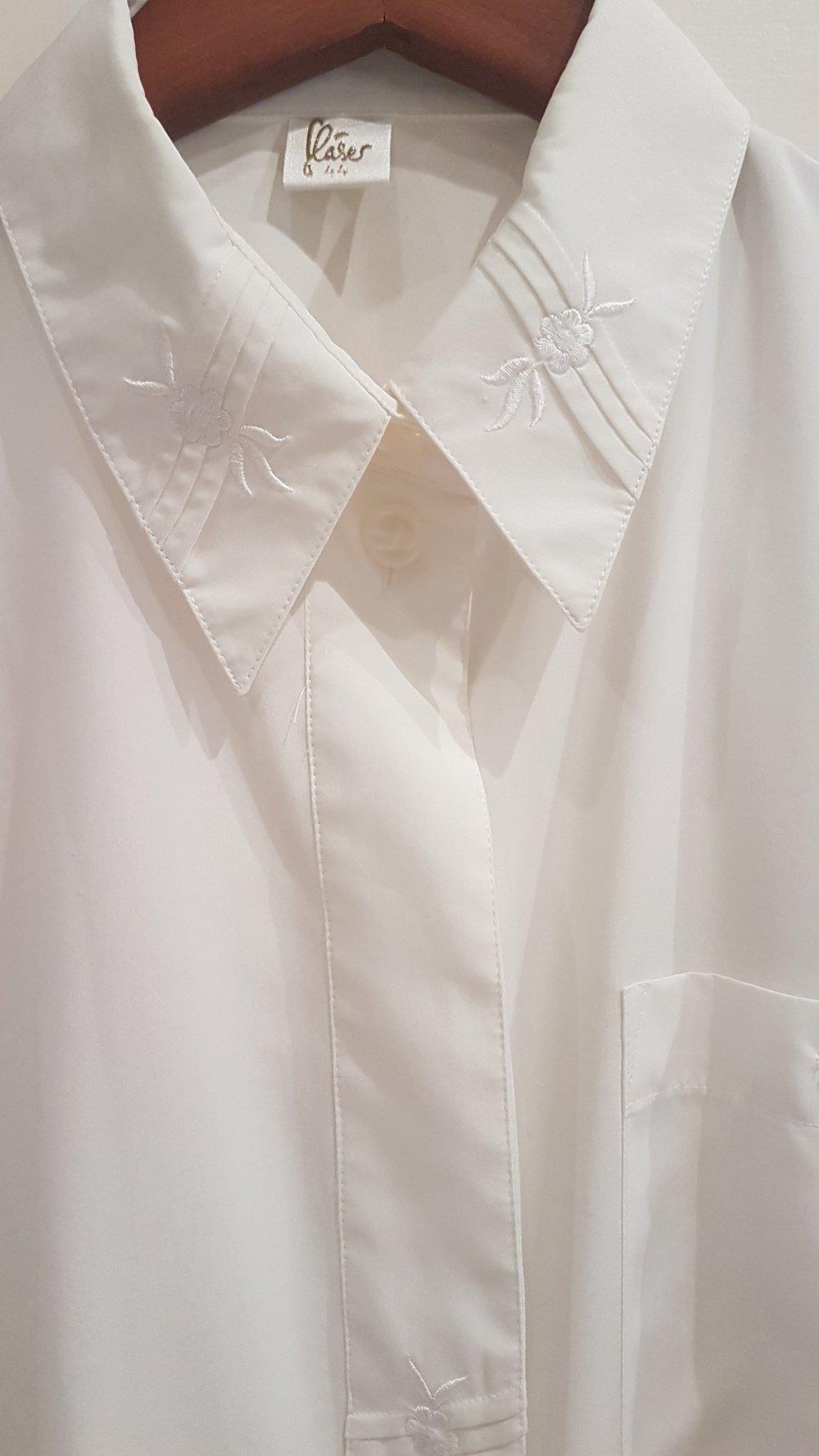 Gläser Bluse weiß Stickerei Gr. 44
