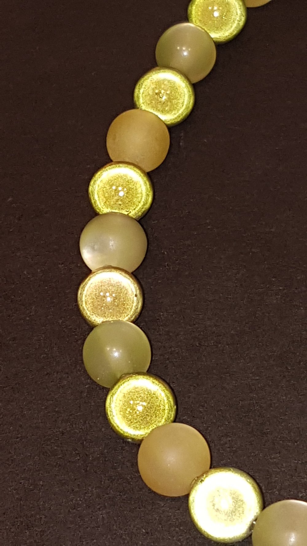 Perlenkette grün, Kunststoff, Statementkette