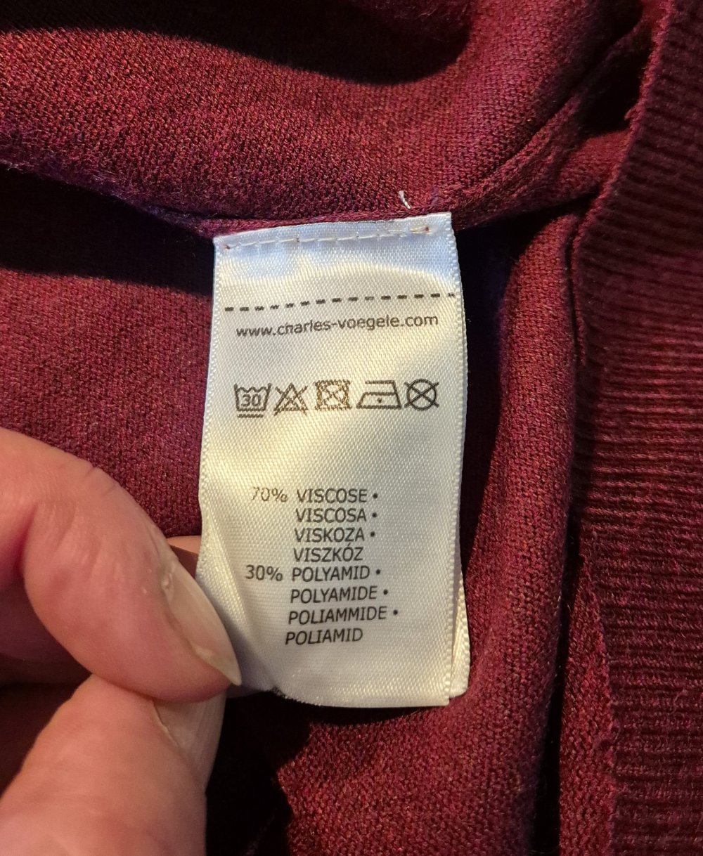 Charles Vögele Strickpullover rot burgund Gr L