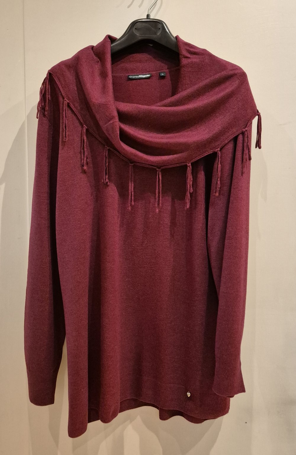 Charles Vögele Strickpullover rot burgund Gr L