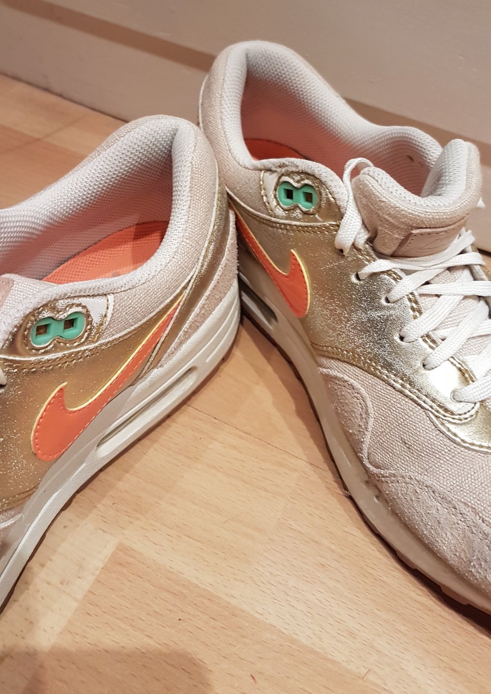 454746-202 Nike Air Max 1 Prm Birch/bright Citrus