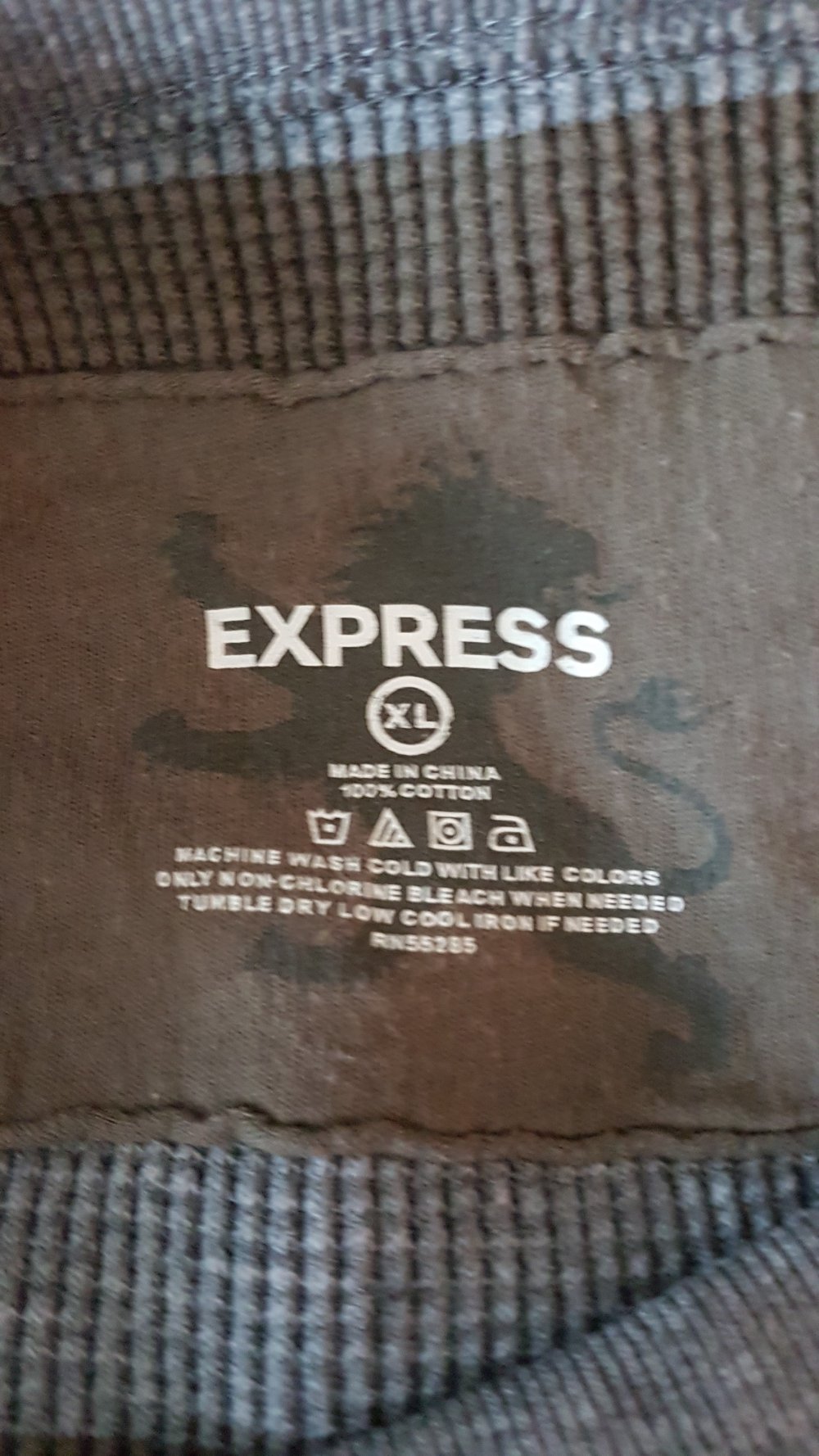 Express Pullover grün grau gestreift Gr XL