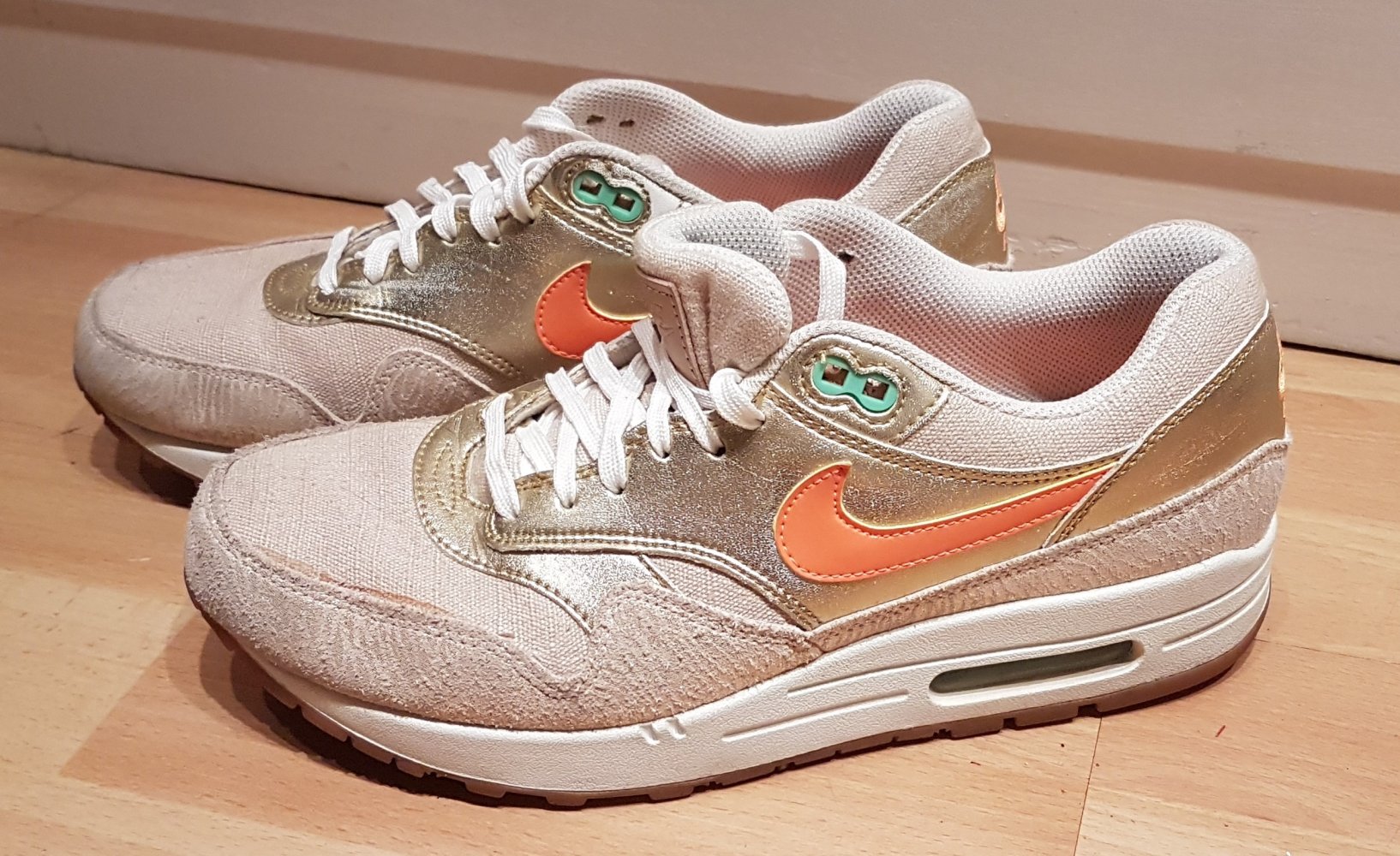 454746-202 Nike Air Max 1 Prm Birch/bright Citrus