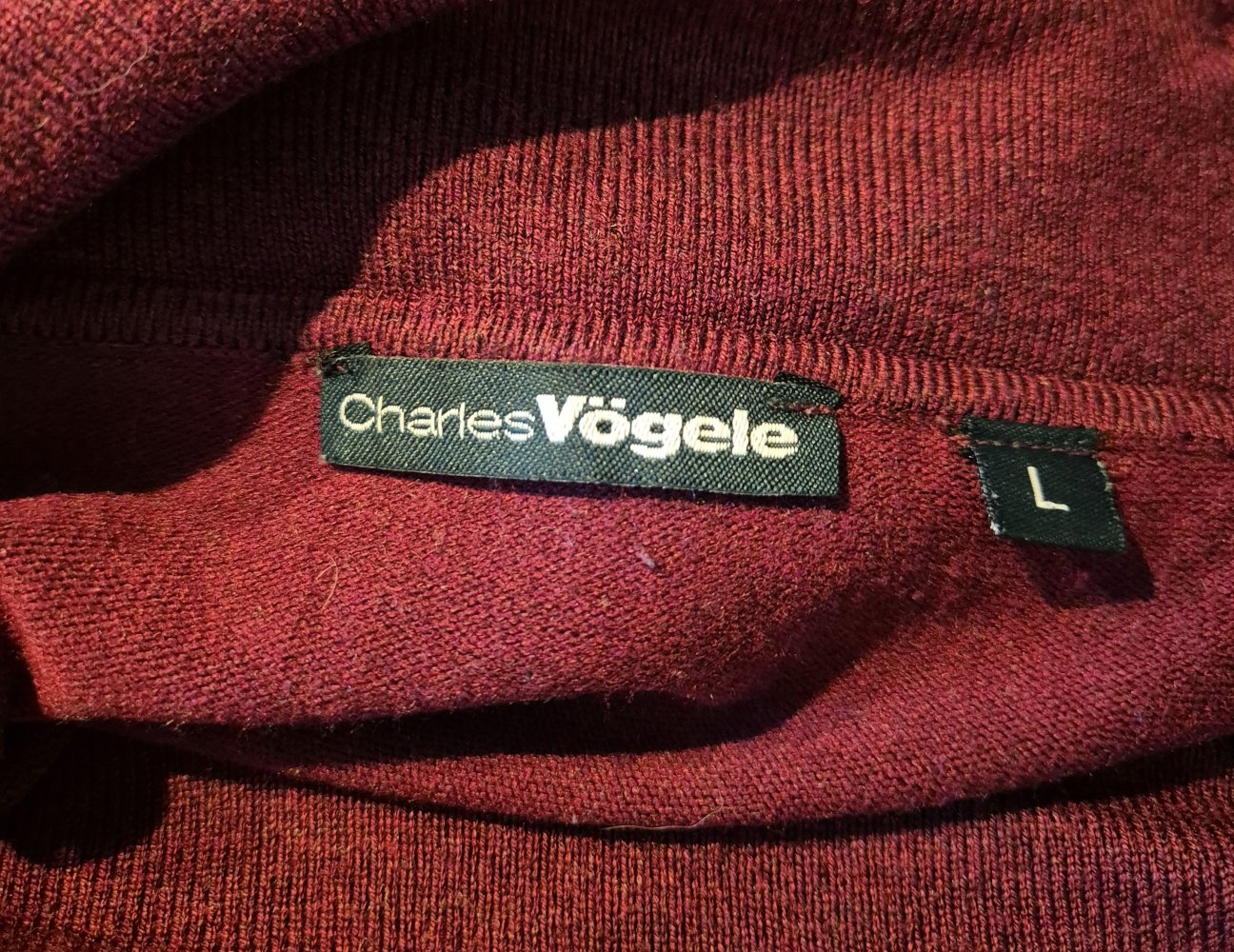 Charles Vögele Strickpullover rot burgund Gr L