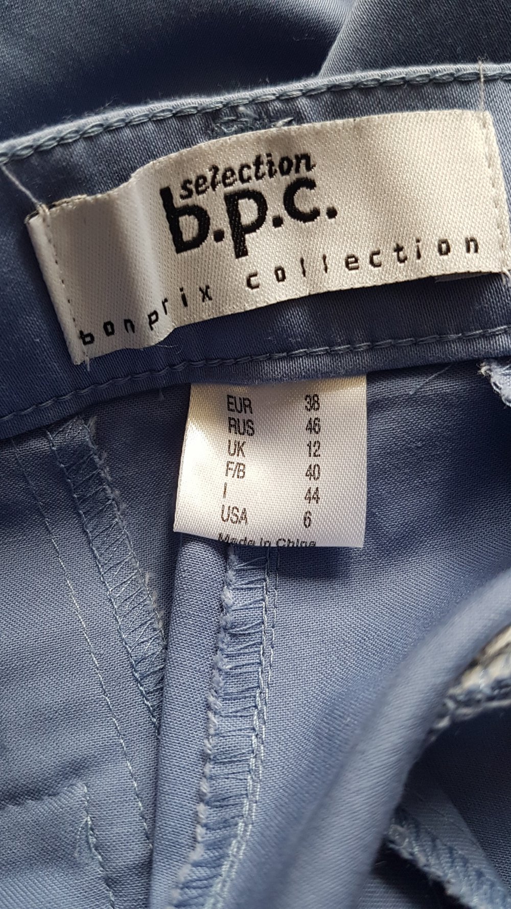 Bonprix Hose Capri, Sommer, blau, Gr 38