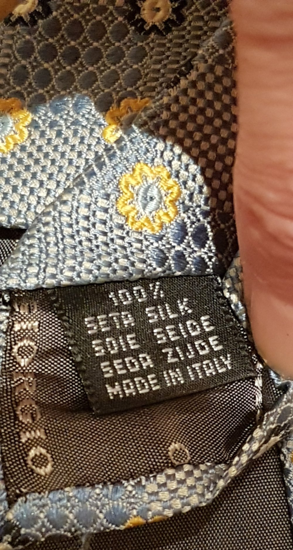 Giorgio Redaelli Krawatte, Seide, blau / gelb