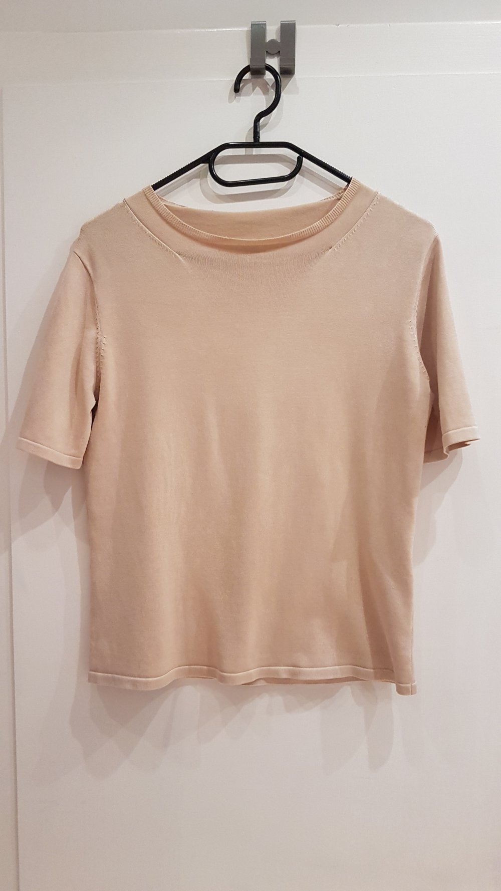 Pullover Sommer, kurzarm, beige, Gr. 38