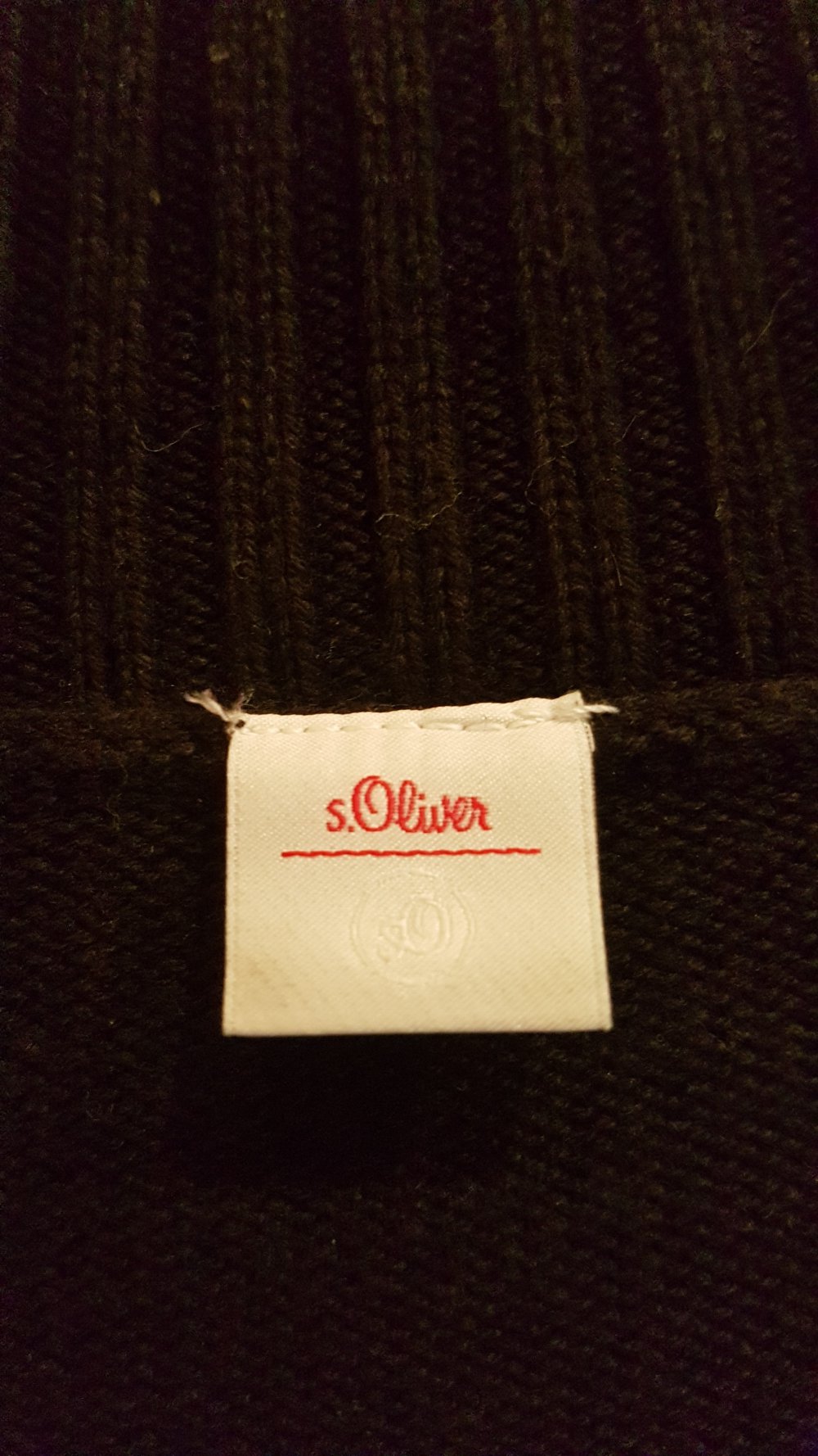 S. Oliver Pullover, V-Ausschnitt, schwarz, Gr. 40