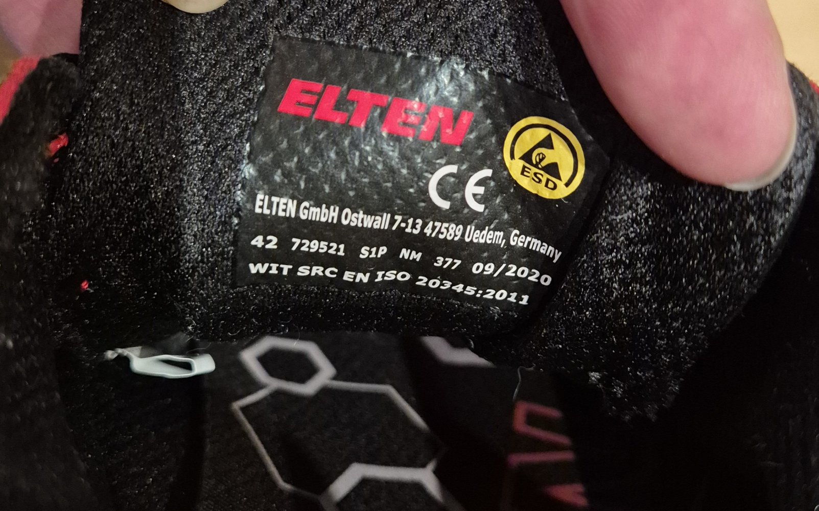 Elten Sicherheitsschuhe Arbeisschuhe schwarz rot Gr 42 wie neu