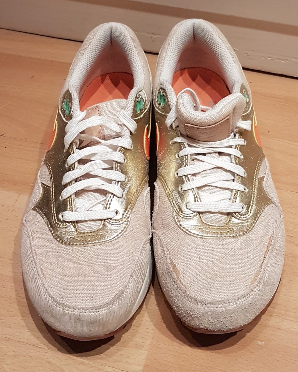 454746-202 Nike Air Max 1 Prm Birch/bright Citrus