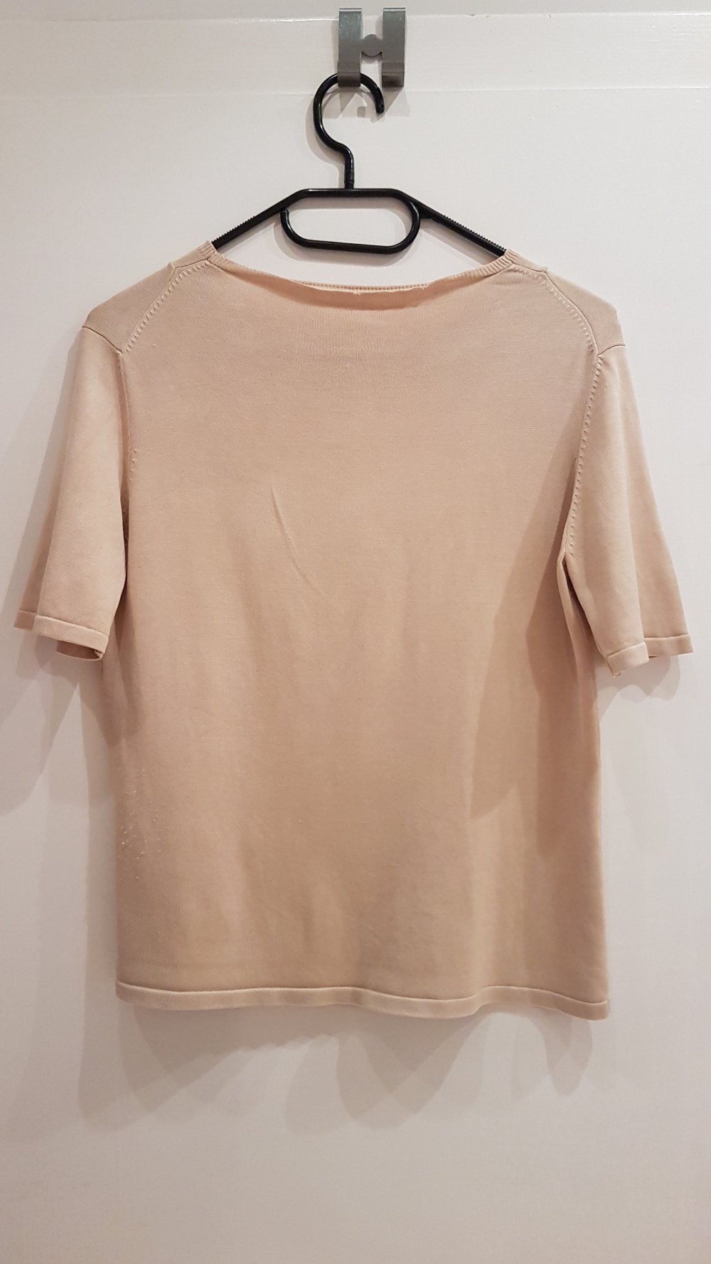 Pullover Sommer, kurzarm, beige, Gr. 38