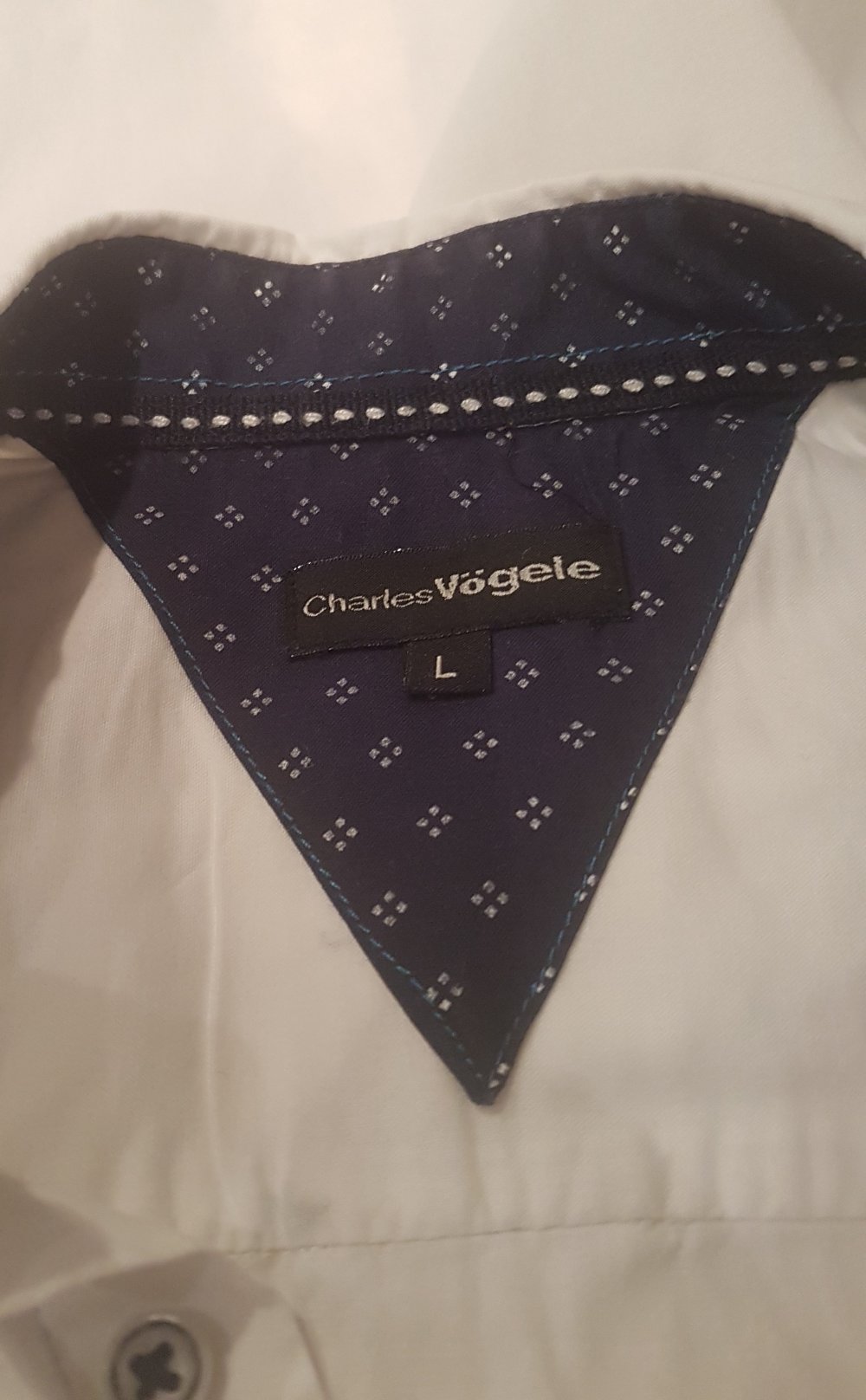 Charles Vögele Hemd kurzarm, weiß, Gr L