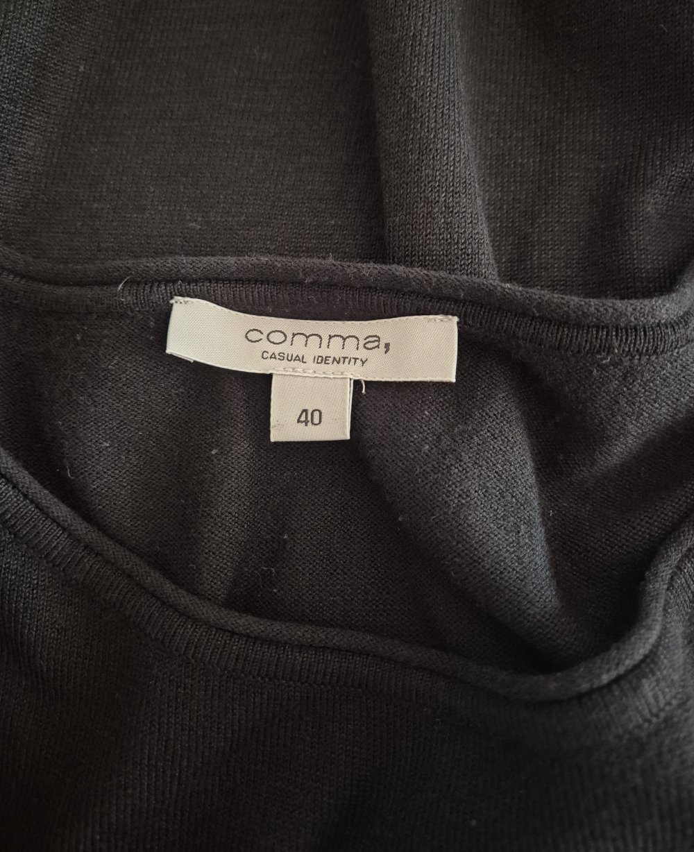Comma Pullover 3/4 Arm schwarz Gr 40