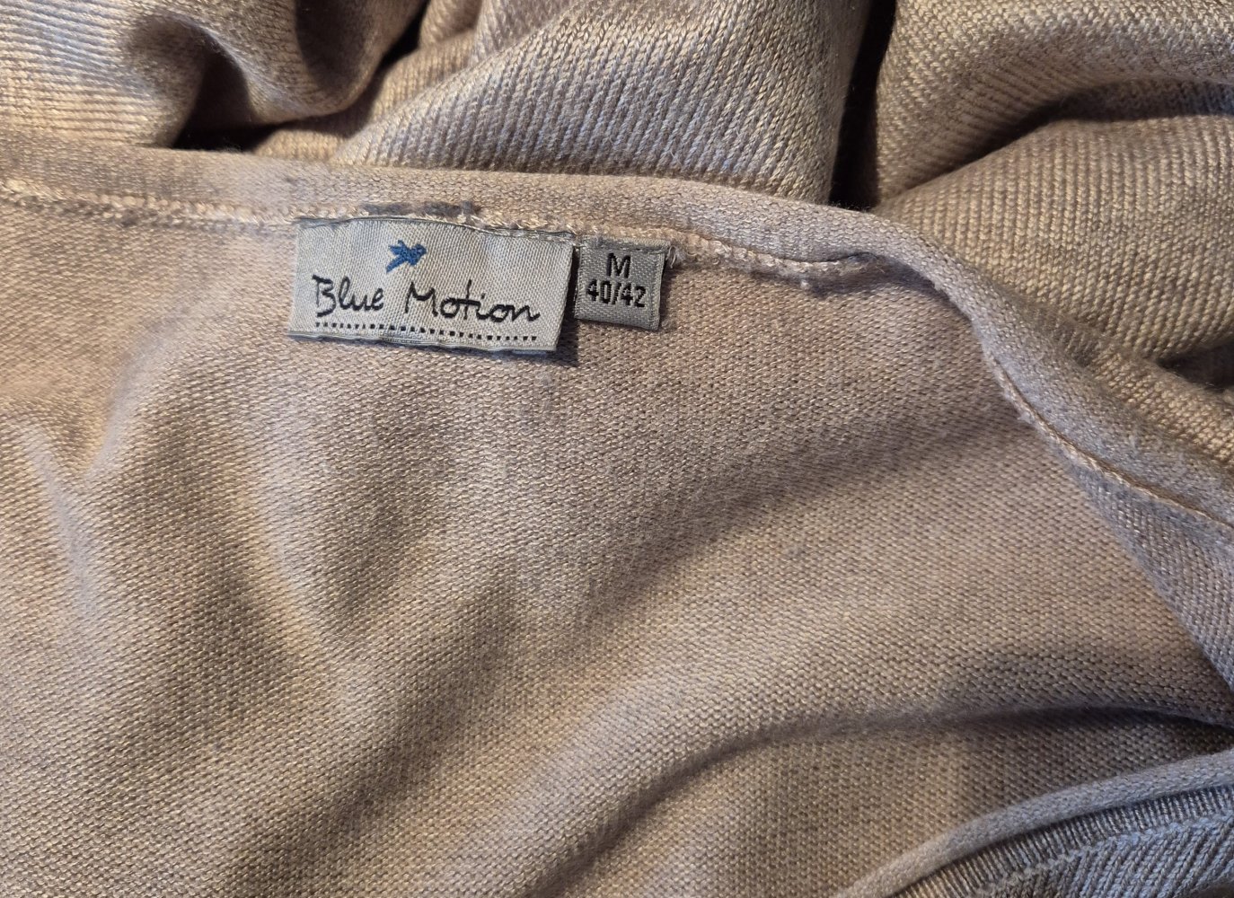 Blue Motion Pullover beige Gr 40/42 leicht ausgestellte Ärmel