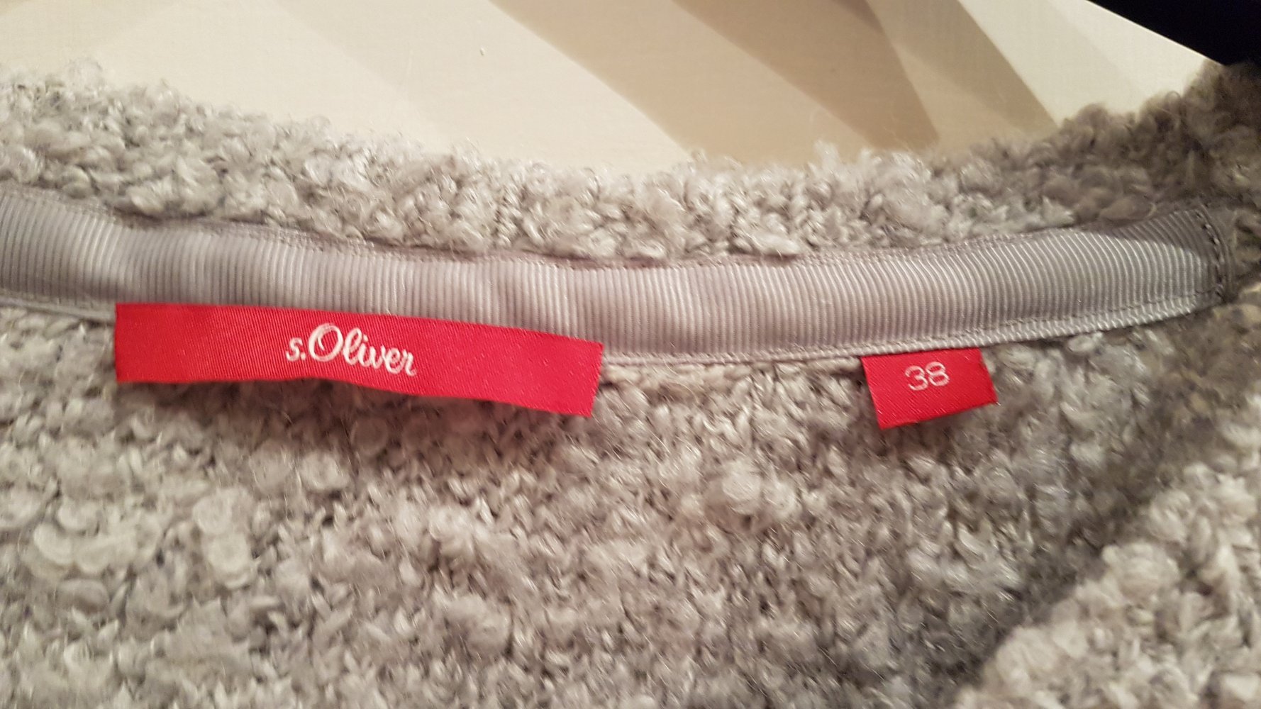 s.Oliver Pullover Winter grau Gr 38 oversize