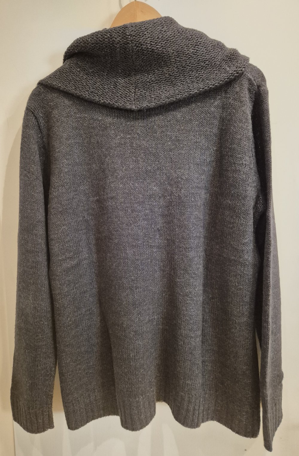 Biaggini Strickpullover Zopfmuster Rollkragen grau Gr L