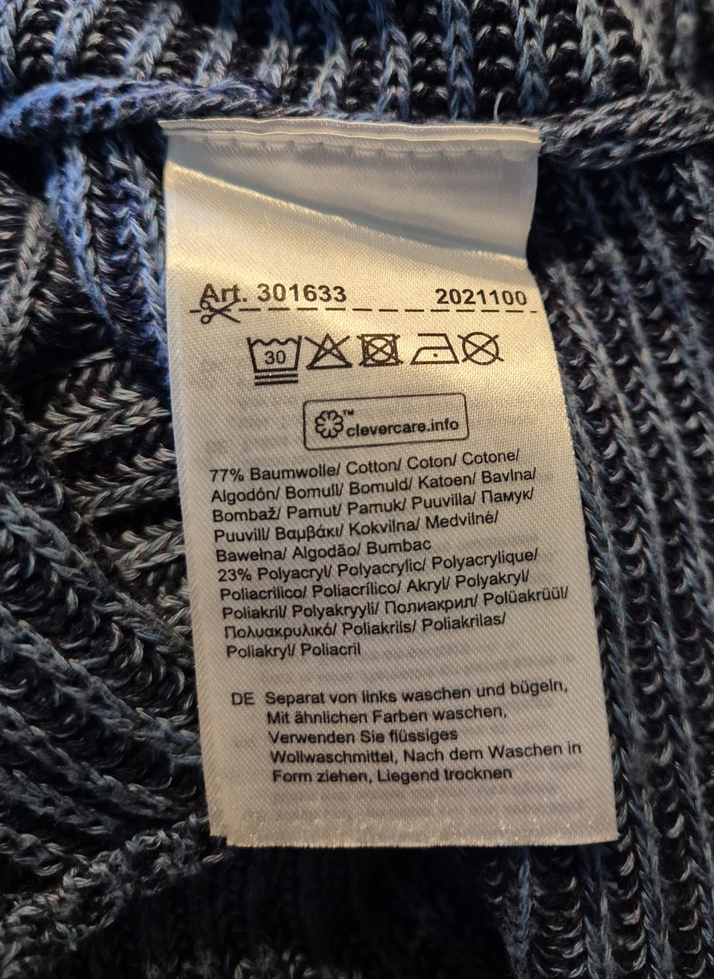 Cecil Pullover blau Gr L