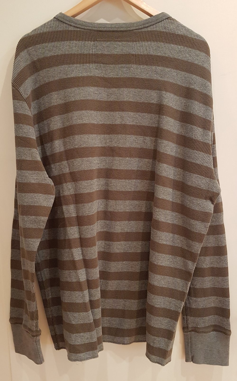 Express Pullover grün grau gestreift Gr XL