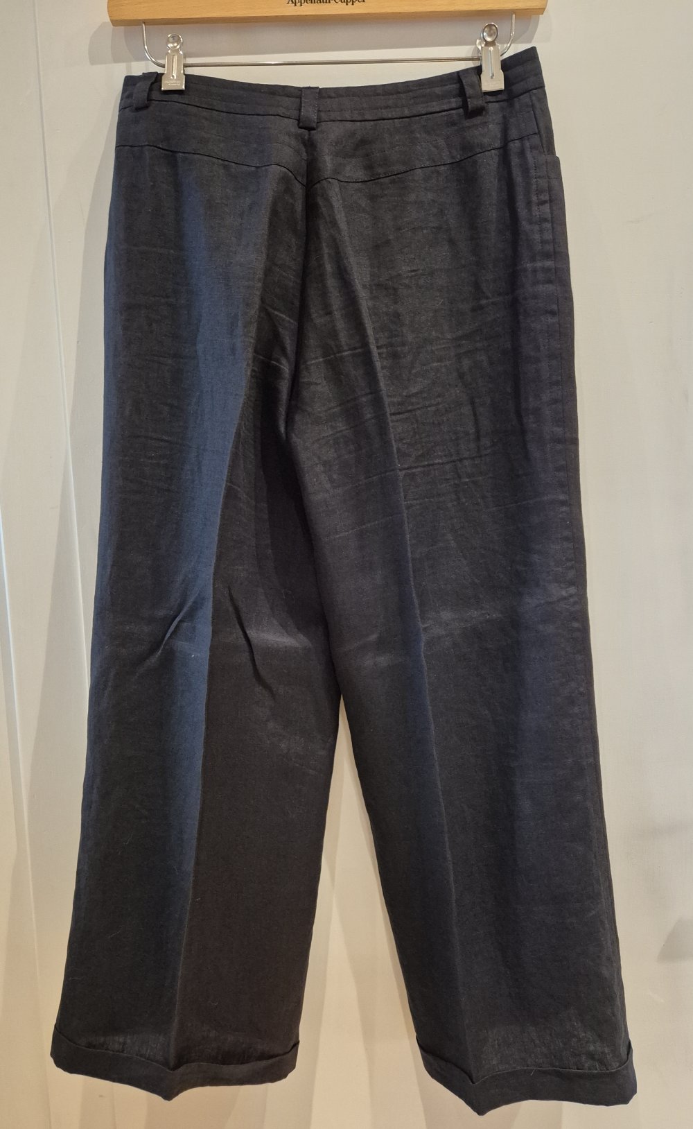 Rene Lezard Leinenhose, Hose, schwarz, Gr. 40