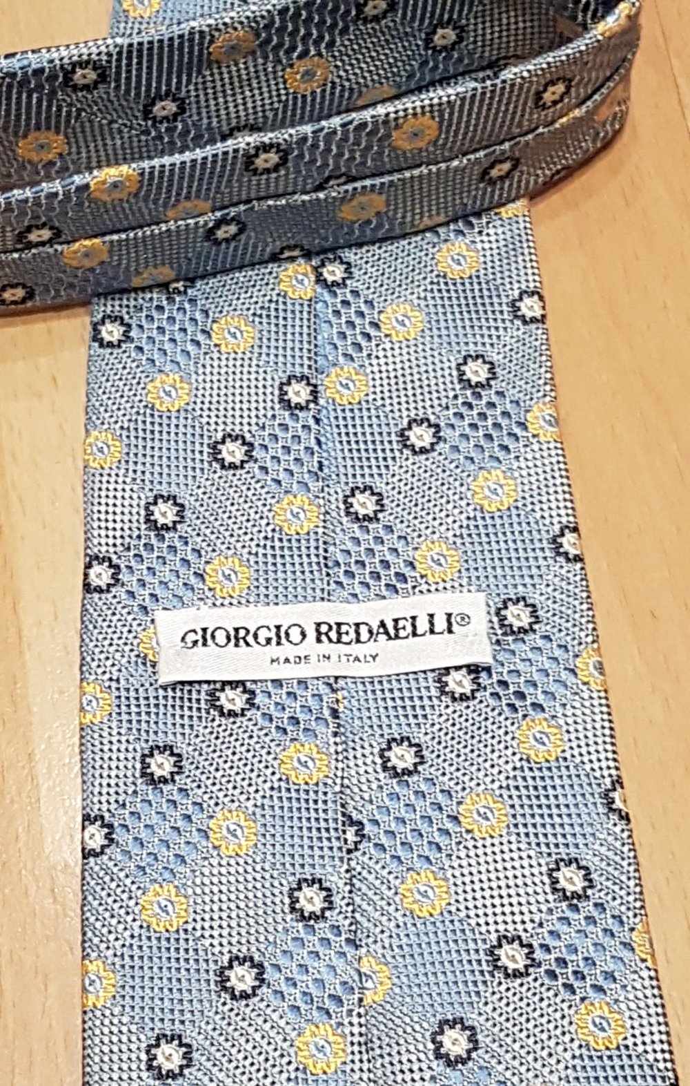 Giorgio Redaelli Krawatte, Seide, blau / gelb